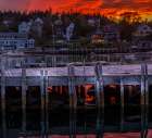 Fall sunset at Bernard, Maine Art Print
